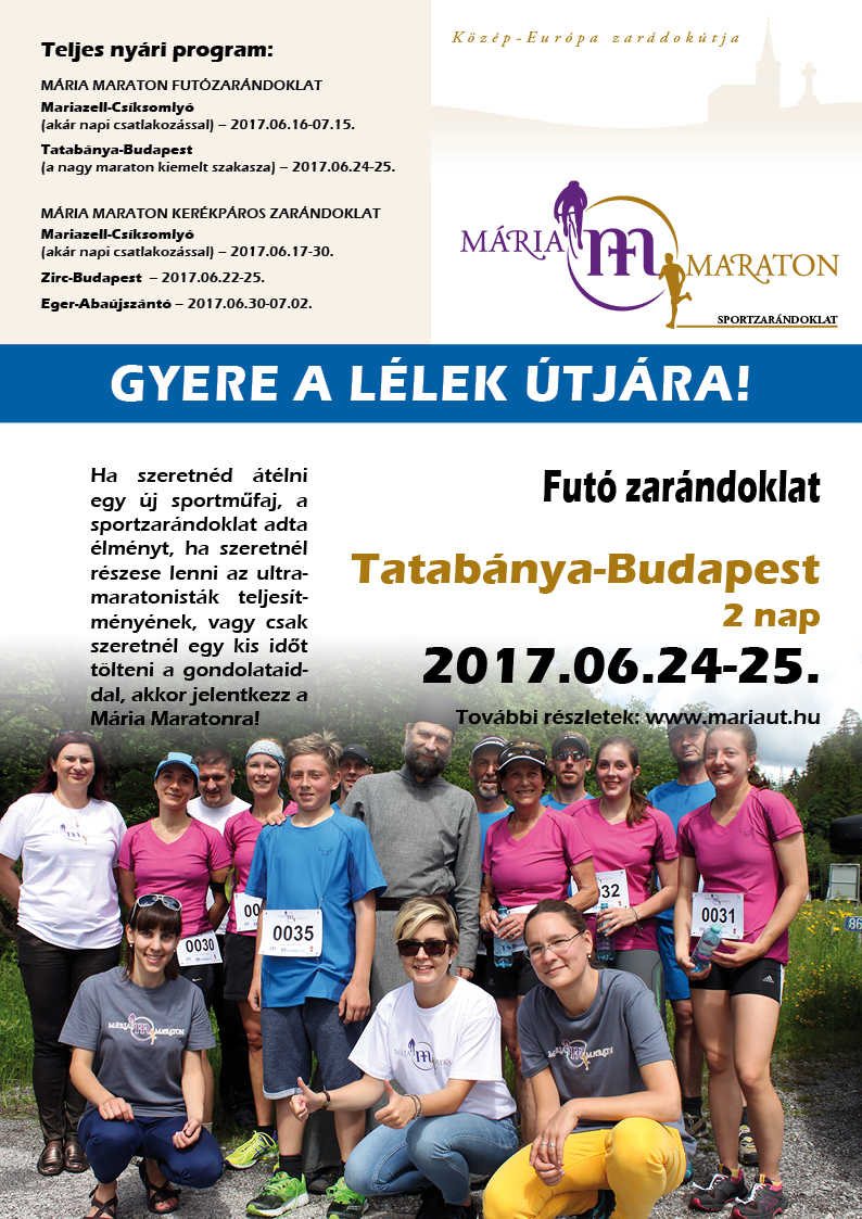 Tatabánya Budapest Mária Maraton futó szakasz